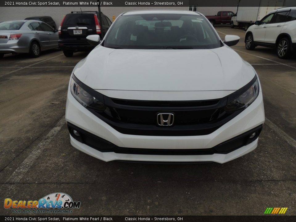 2021 Honda Civic Sport Sedan Platinum White Pearl / Black Photo #2