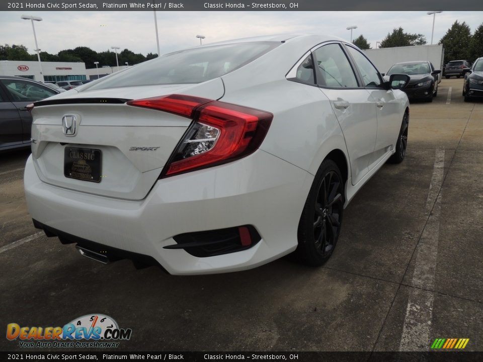 2021 Honda Civic Sport Sedan Platinum White Pearl / Black Photo #4
