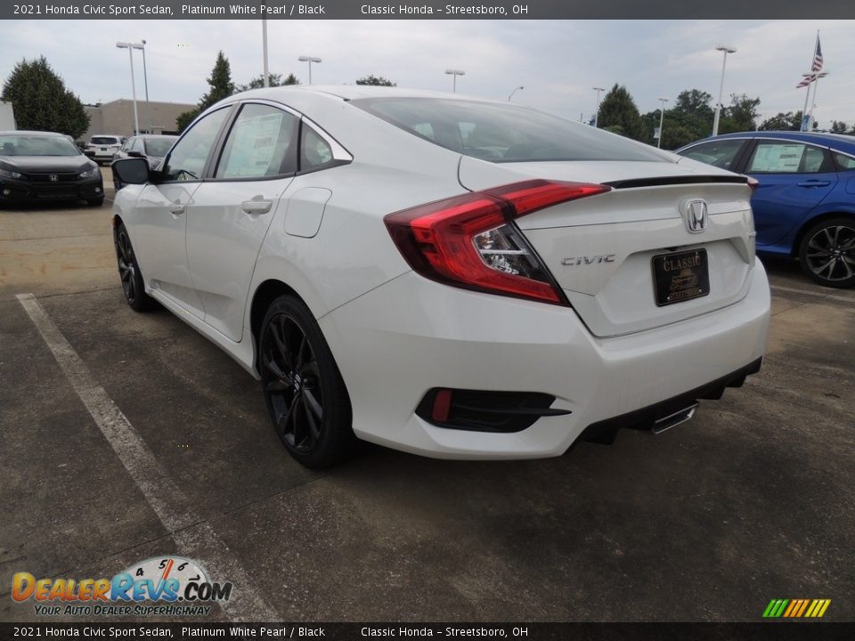 2021 Honda Civic Sport Sedan Platinum White Pearl / Black Photo #5