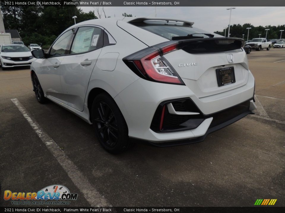 2021 Honda Civic EX Hatchback Platinum White Pearl / Black Photo #5
