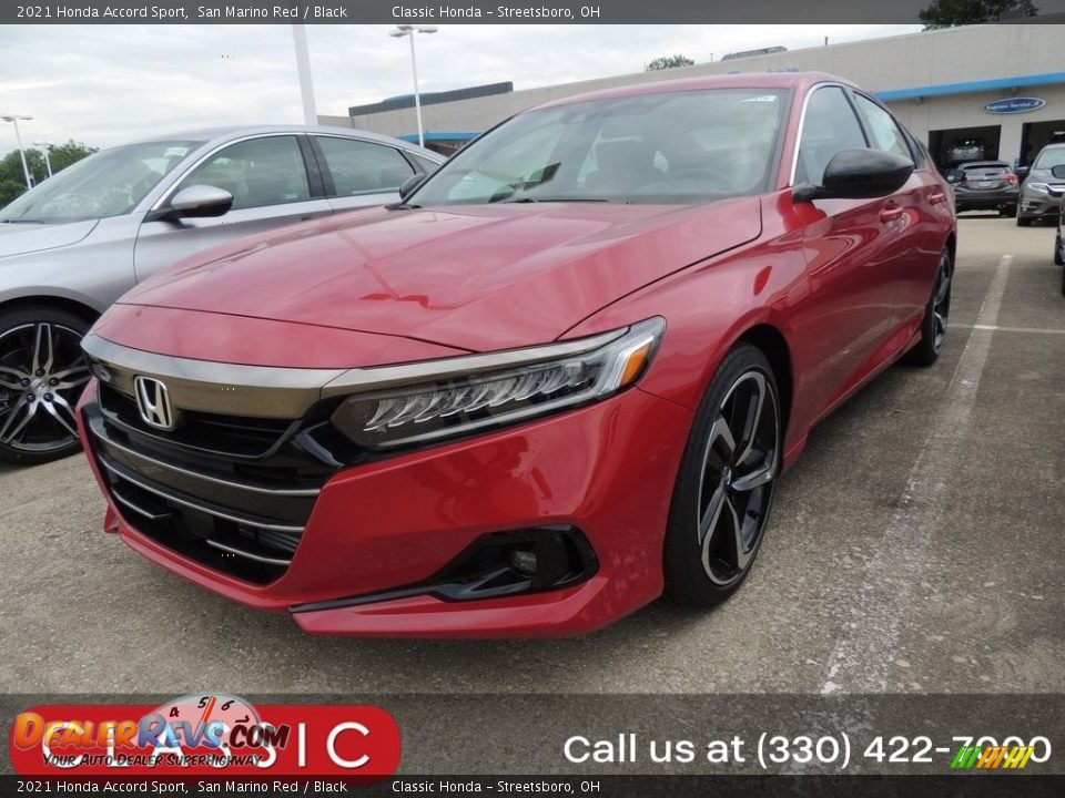 2021 Honda Accord Sport San Marino Red / Black Photo #1