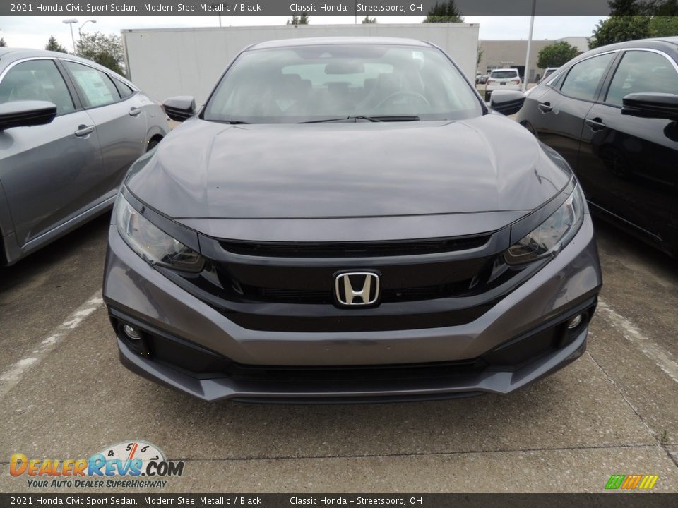 2021 Honda Civic Sport Sedan Modern Steel Metallic / Black Photo #2