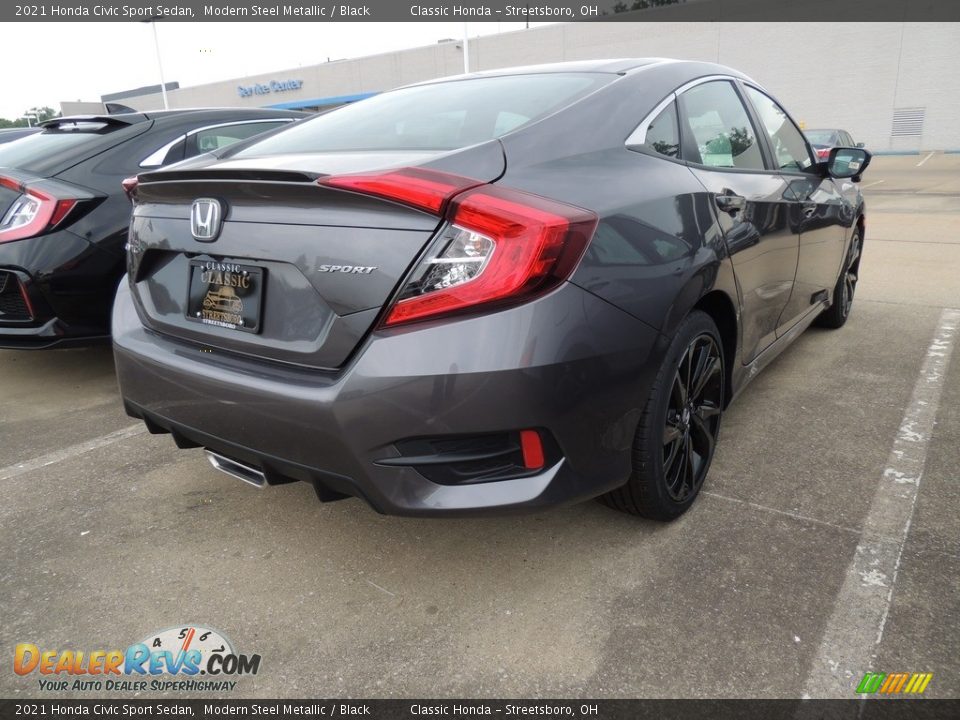 2021 Honda Civic Sport Sedan Modern Steel Metallic / Black Photo #4