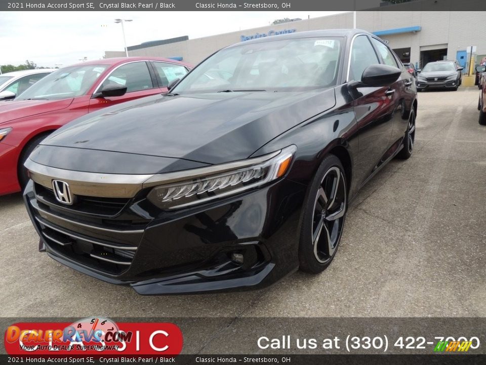 2021 Honda Accord Sport SE Crystal Black Pearl / Black Photo #1