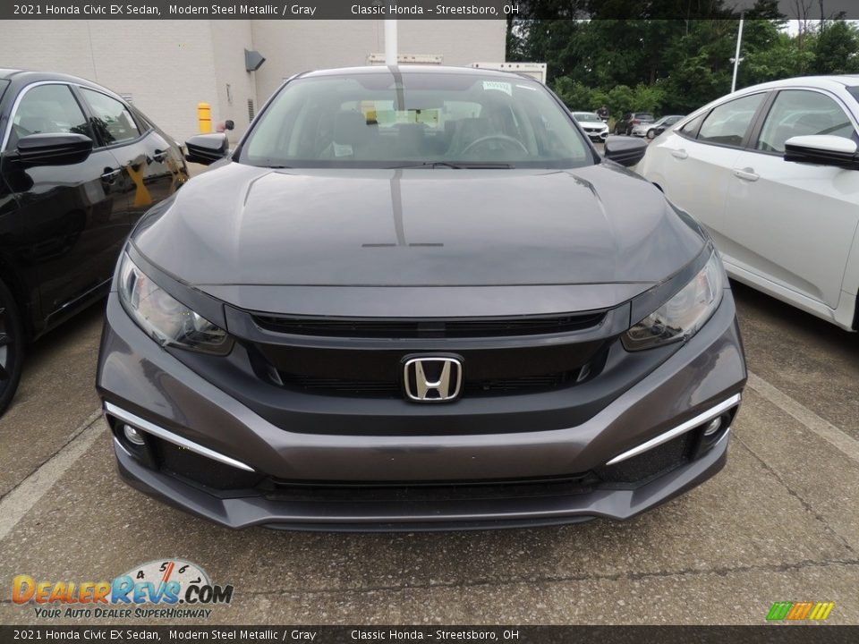 2021 Honda Civic EX Sedan Modern Steel Metallic / Gray Photo #2