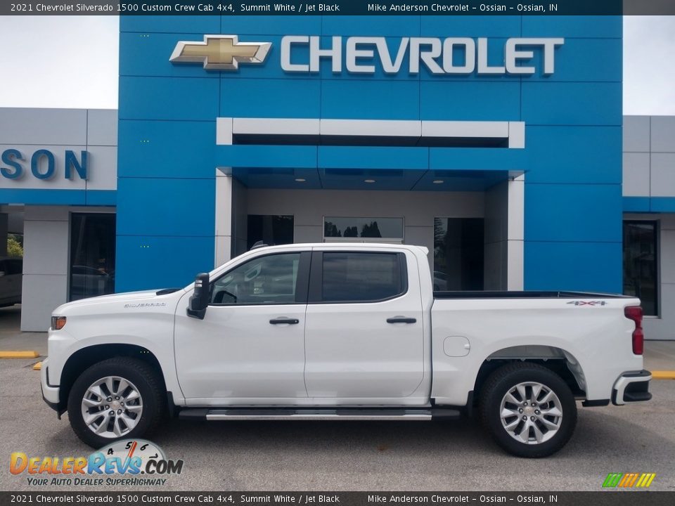 2021 Chevrolet Silverado 1500 Custom Crew Cab 4x4 Summit White / Jet Black Photo #1