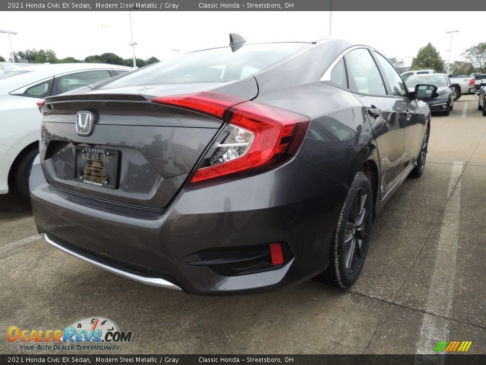 2021 Honda Civic EX Sedan Modern Steel Metallic / Gray Photo #4