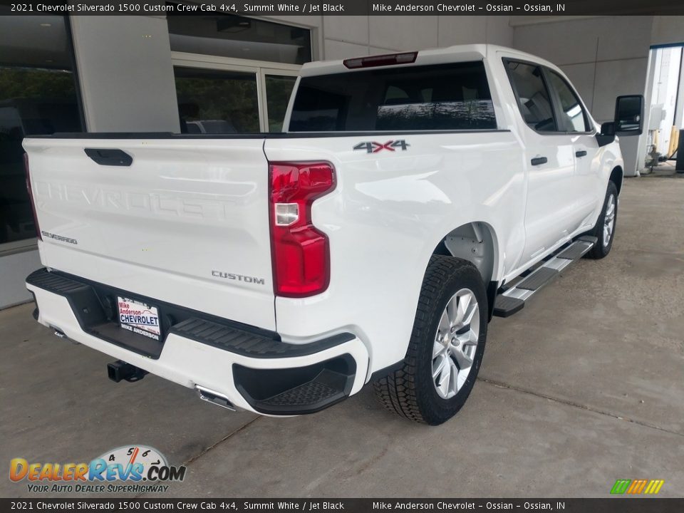 2021 Chevrolet Silverado 1500 Custom Crew Cab 4x4 Summit White / Jet Black Photo #4