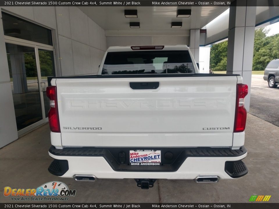 2021 Chevrolet Silverado 1500 Custom Crew Cab 4x4 Summit White / Jet Black Photo #5