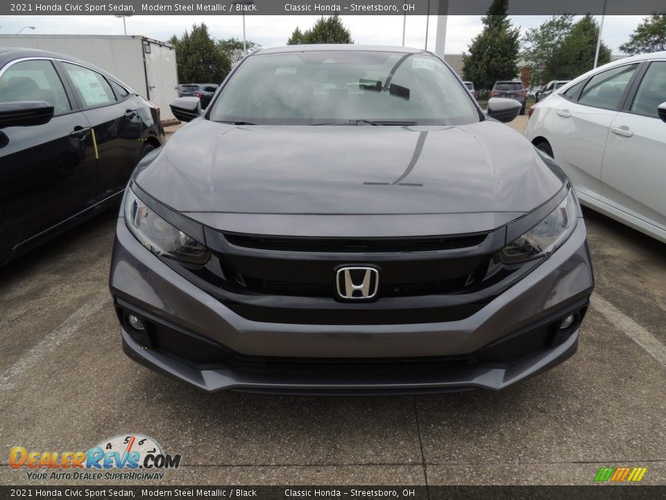 2021 Honda Civic Sport Sedan Modern Steel Metallic / Black Photo #2