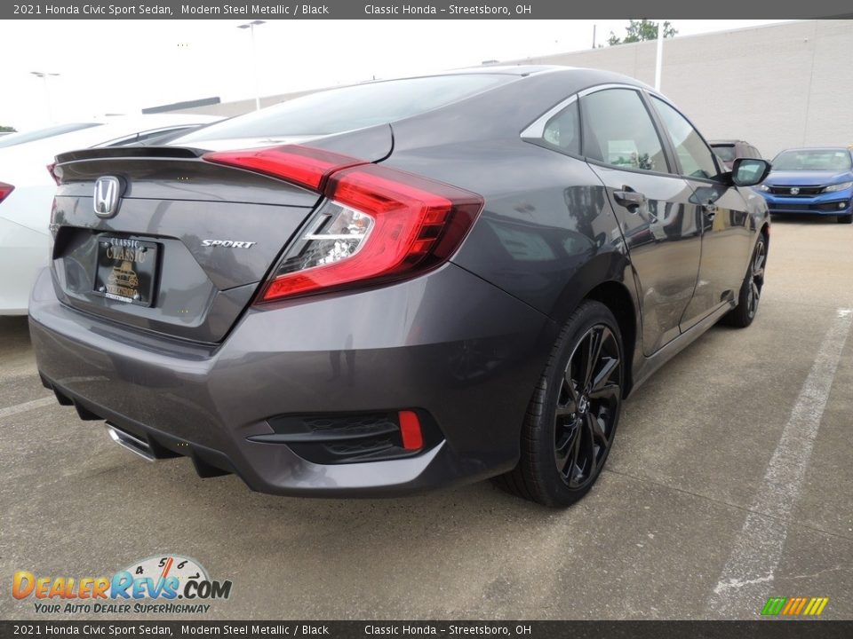 2021 Honda Civic Sport Sedan Modern Steel Metallic / Black Photo #4