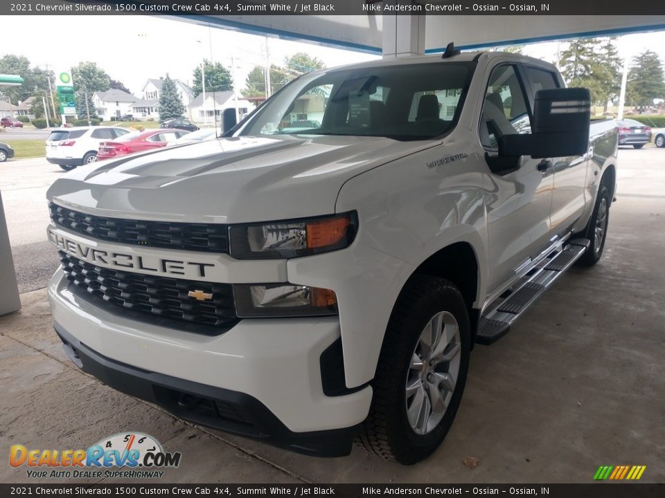 2021 Chevrolet Silverado 1500 Custom Crew Cab 4x4 Summit White / Jet Black Photo #8