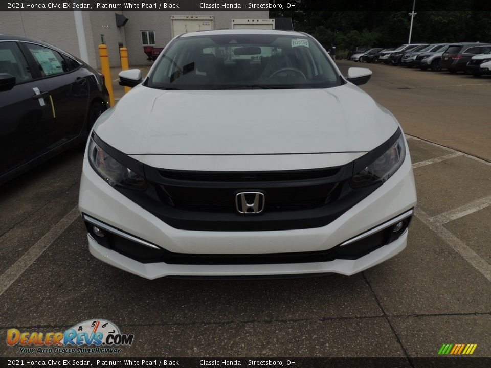 2021 Honda Civic EX Sedan Platinum White Pearl / Black Photo #2