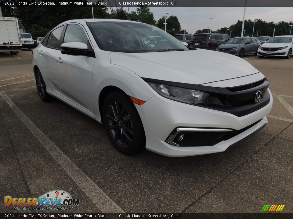 2021 Honda Civic EX Sedan Platinum White Pearl / Black Photo #3