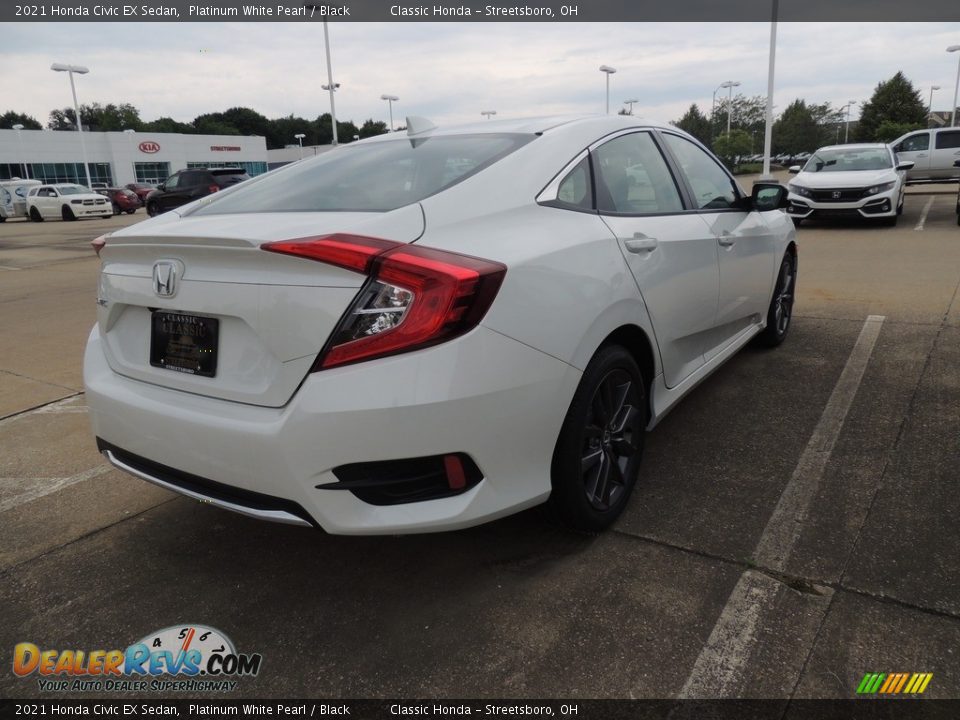 2021 Honda Civic EX Sedan Platinum White Pearl / Black Photo #4