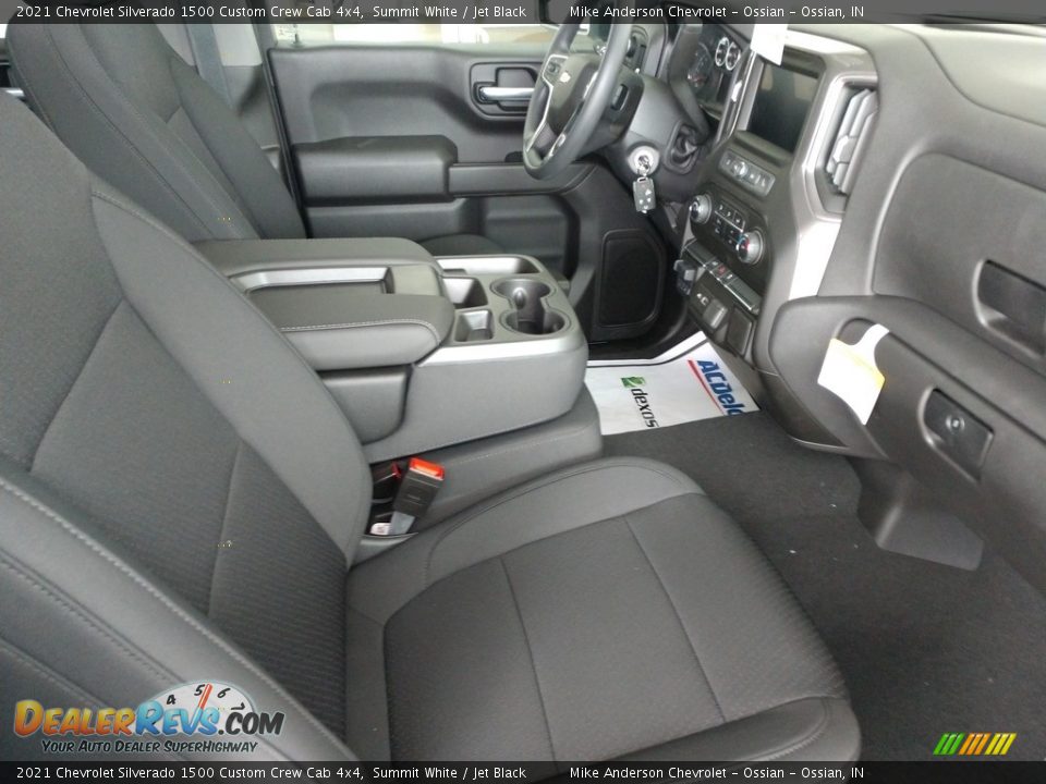 2021 Chevrolet Silverado 1500 Custom Crew Cab 4x4 Summit White / Jet Black Photo #22