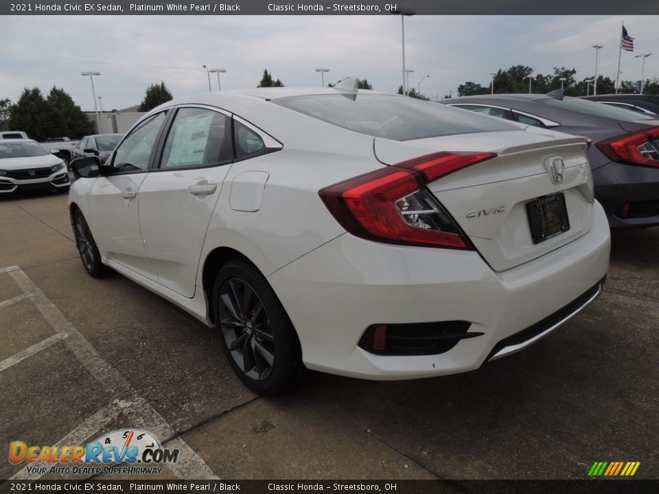 2021 Honda Civic EX Sedan Platinum White Pearl / Black Photo #5