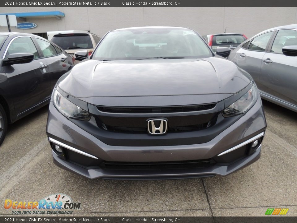 2021 Honda Civic EX Sedan Modern Steel Metallic / Black Photo #2