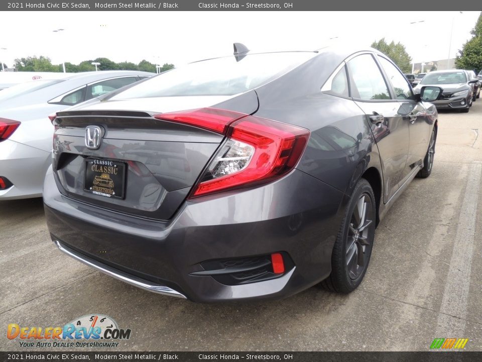 2021 Honda Civic EX Sedan Modern Steel Metallic / Black Photo #4