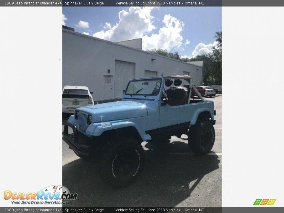 1989 Jeep Wrangler Islander 4x4 Spinnaker Blue / Beige Photo #1