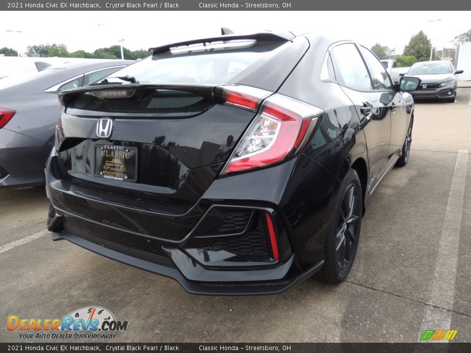 2021 Honda Civic EX Hatchback Crystal Black Pearl / Black Photo #4