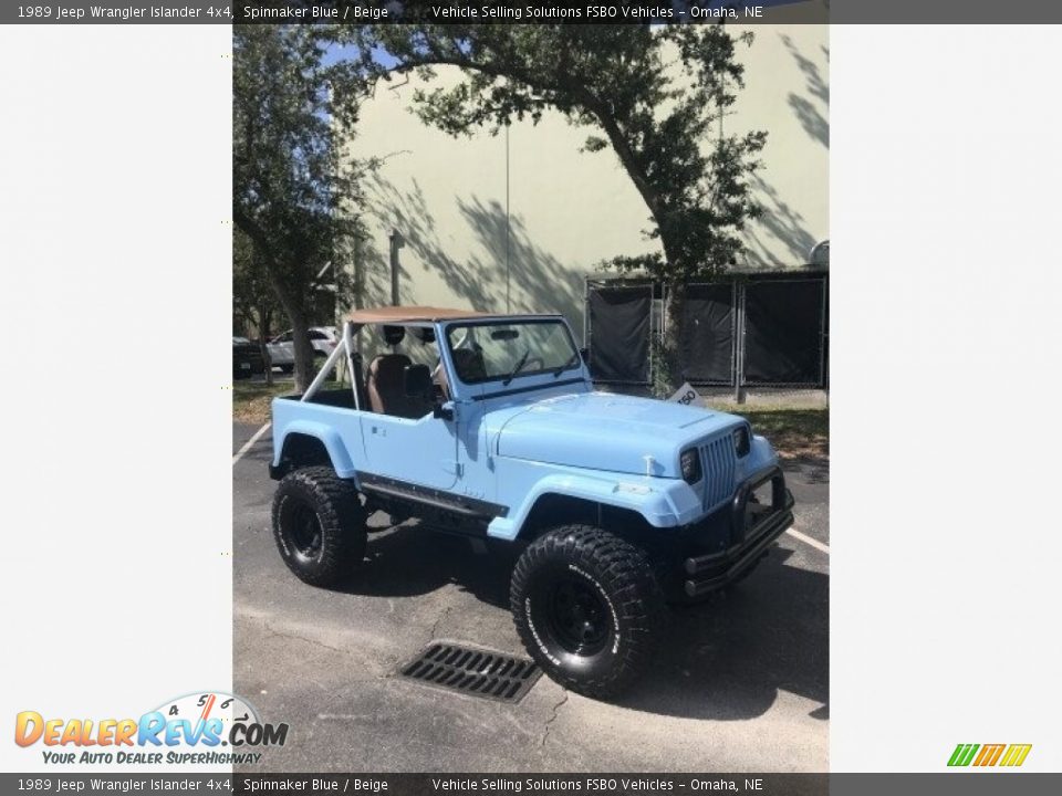 1989 Jeep Wrangler Islander 4x4 Spinnaker Blue / Beige Photo #5