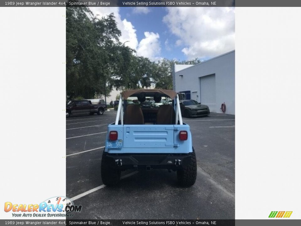 1989 Jeep Wrangler Islander 4x4 Spinnaker Blue / Beige Photo #11