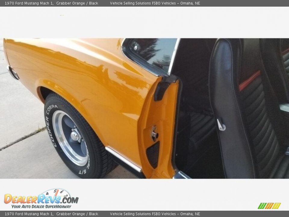 1970 Ford Mustang Mach 1 Grabber Orange / Black Photo #6