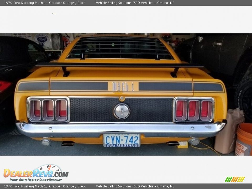 1970 Ford Mustang Mach 1 Grabber Orange / Black Photo #12