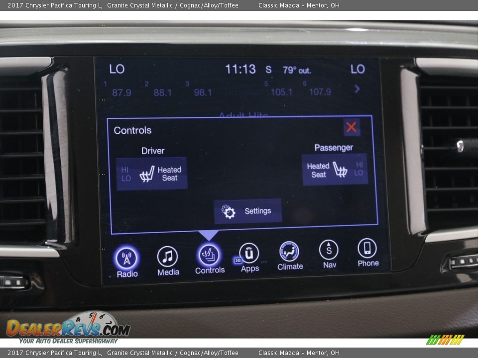 2017 Chrysler Pacifica Touring L Granite Crystal Metallic / Cognac/Alloy/Toffee Photo #11