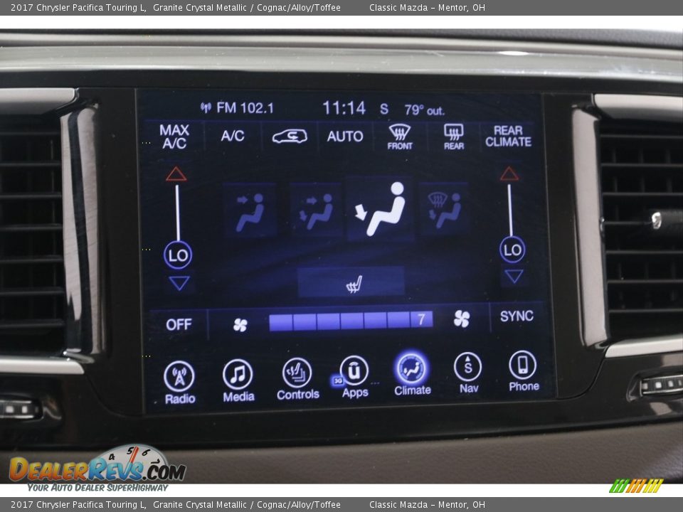 2017 Chrysler Pacifica Touring L Granite Crystal Metallic / Cognac/Alloy/Toffee Photo #12