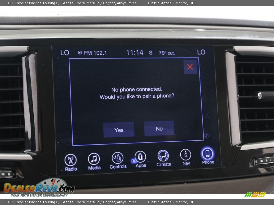 2017 Chrysler Pacifica Touring L Granite Crystal Metallic / Cognac/Alloy/Toffee Photo #14