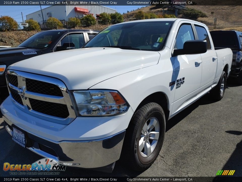 2019 Ram 1500 Classic SLT Crew Cab 4x4 Bright White / Black/Diesel Gray Photo #3