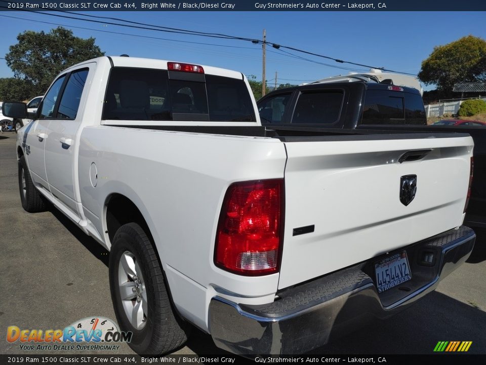 2019 Ram 1500 Classic SLT Crew Cab 4x4 Bright White / Black/Diesel Gray Photo #4