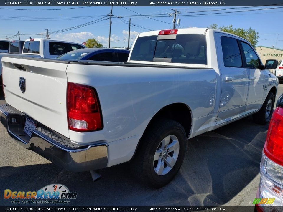 2019 Ram 1500 Classic SLT Crew Cab 4x4 Bright White / Black/Diesel Gray Photo #5