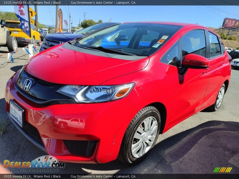 2015 Honda Fit LX Milano Red / Black Photo #3