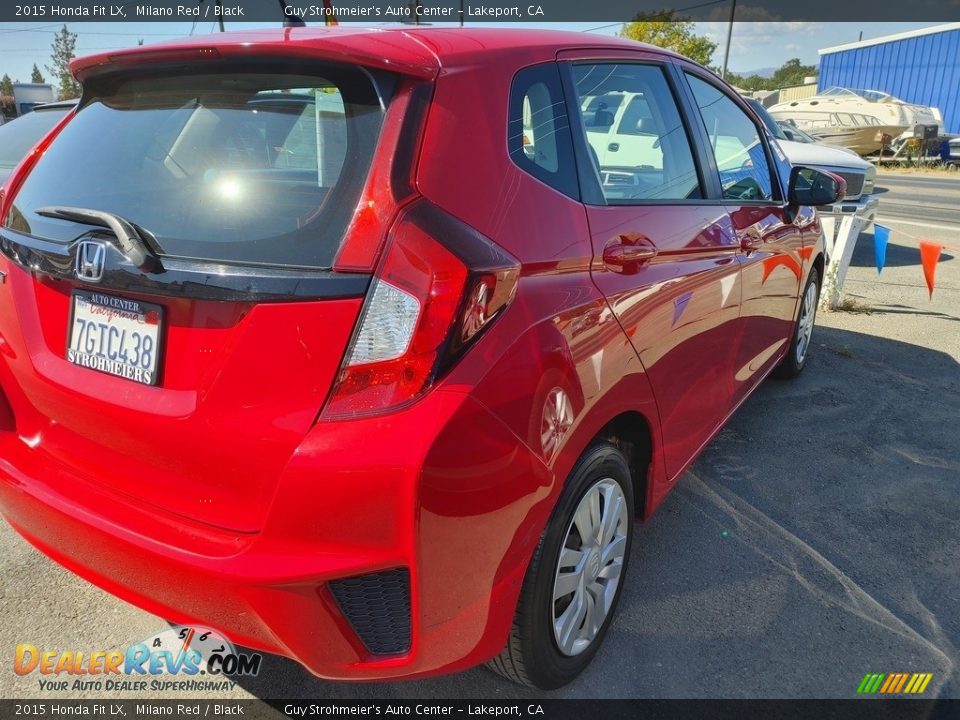 2015 Honda Fit LX Milano Red / Black Photo #4