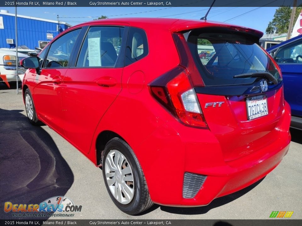 2015 Honda Fit LX Milano Red / Black Photo #6