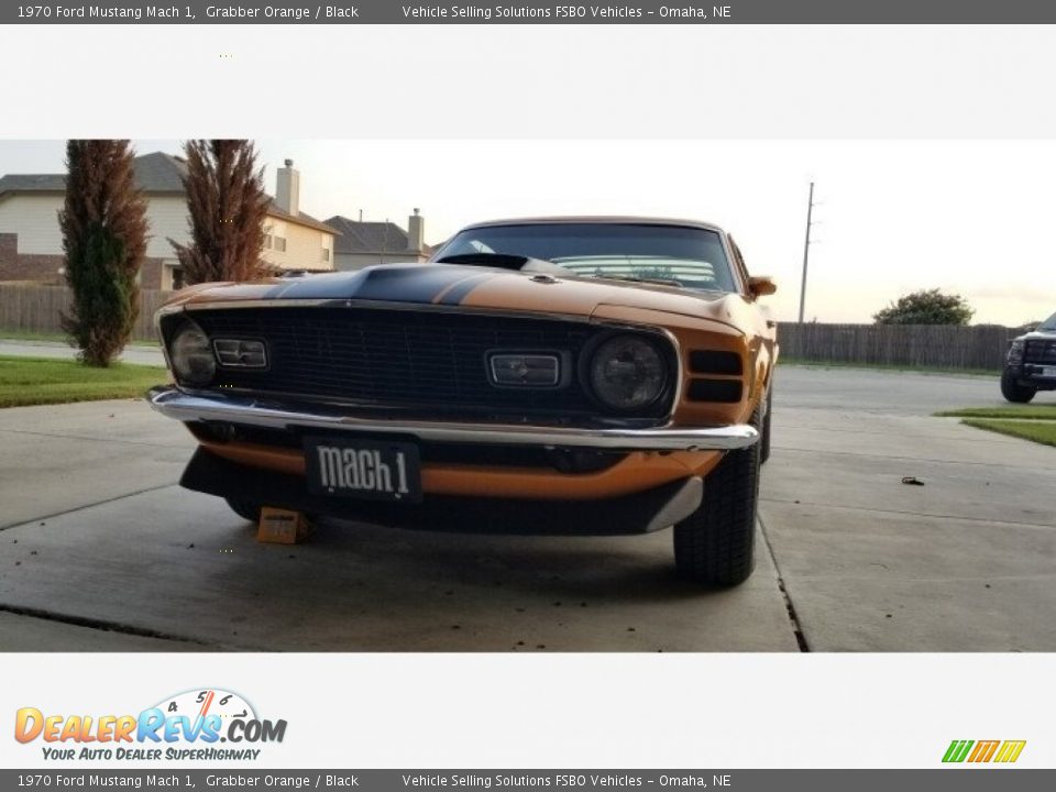 1970 Ford Mustang Mach 1 Grabber Orange / Black Photo #36