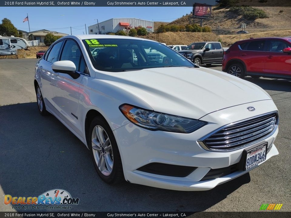 2018 Ford Fusion Hybrid SE Oxford White / Ebony Photo #1