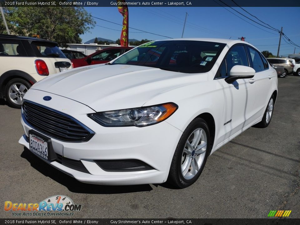 2018 Ford Fusion Hybrid SE Oxford White / Ebony Photo #3