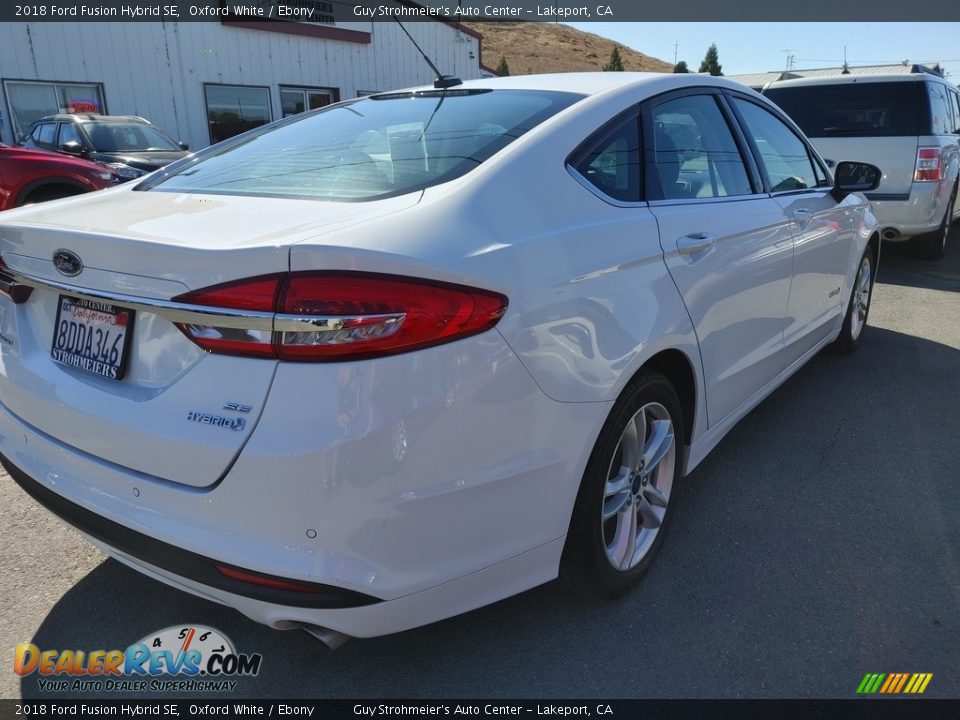 2018 Ford Fusion Hybrid SE Oxford White / Ebony Photo #6