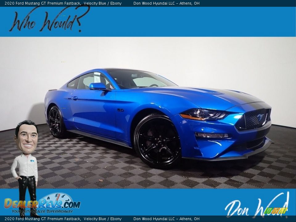 2020 Ford Mustang GT Premium Fastback Velocity Blue / Ebony Photo #1