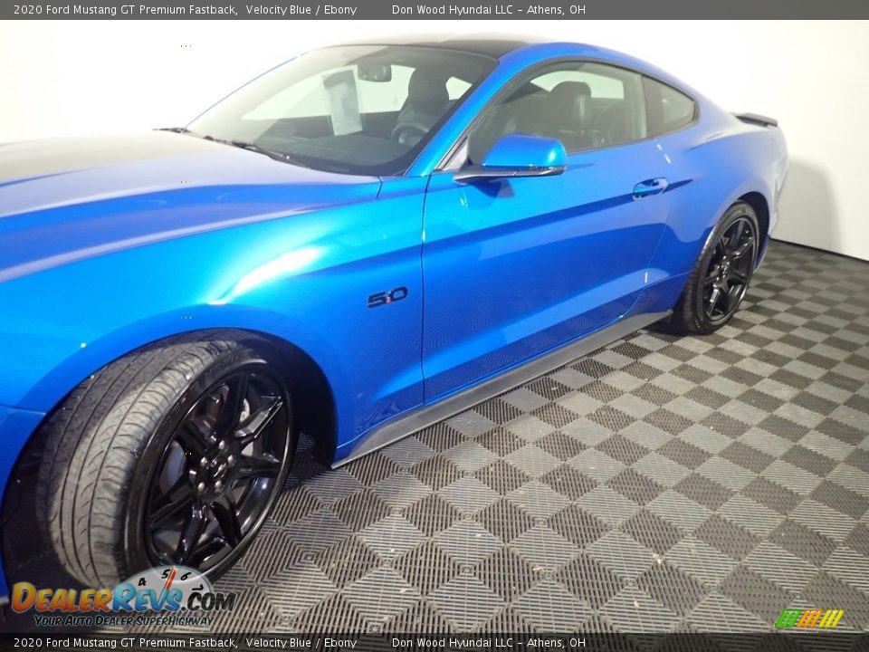 2020 Ford Mustang GT Premium Fastback Velocity Blue / Ebony Photo #11