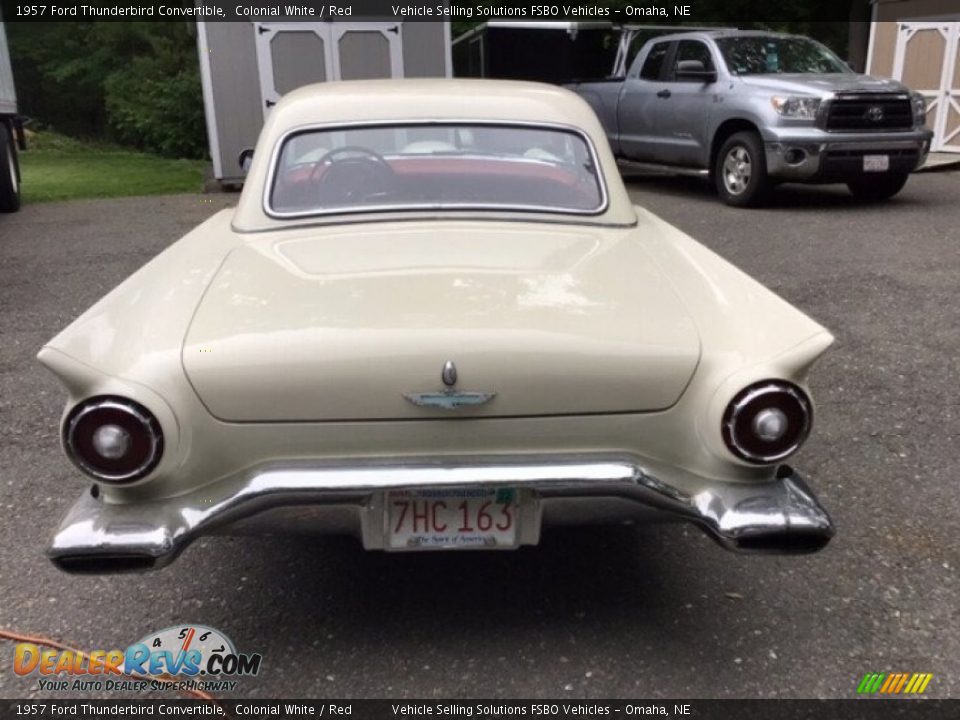 1957 Ford Thunderbird Convertible Colonial White / Red Photo #4