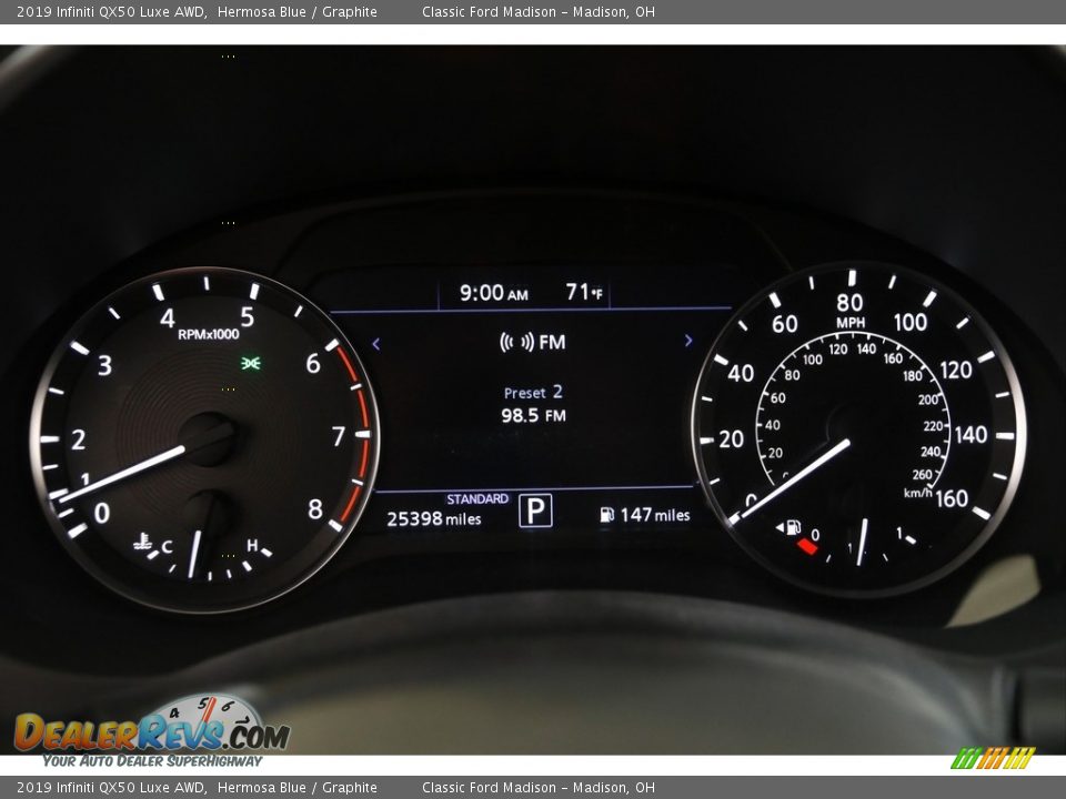 2019 Infiniti QX50 Luxe AWD Gauges Photo #8