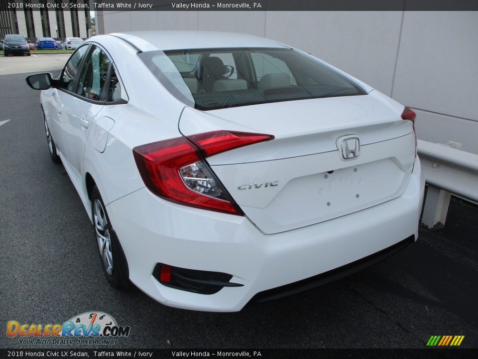 2018 Honda Civic LX Sedan Taffeta White / Ivory Photo #3