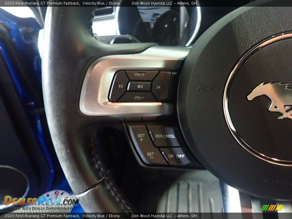 2020 Ford Mustang GT Premium Fastback Velocity Blue / Ebony Photo #30