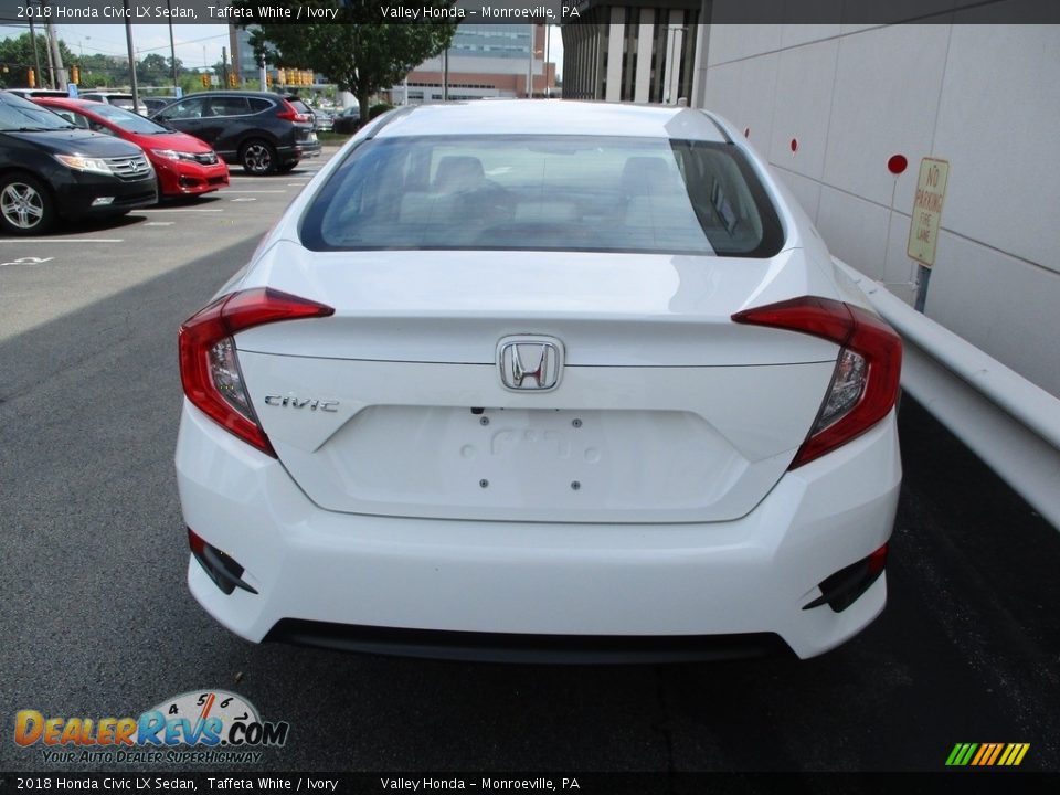 2018 Honda Civic LX Sedan Taffeta White / Ivory Photo #4