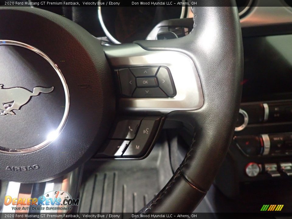 2020 Ford Mustang GT Premium Fastback Velocity Blue / Ebony Photo #31